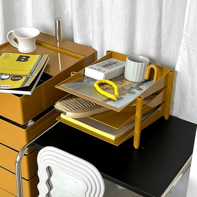 Étagère pour Bureau - OfficeRack™ - Jaune - Ton Confort Maison