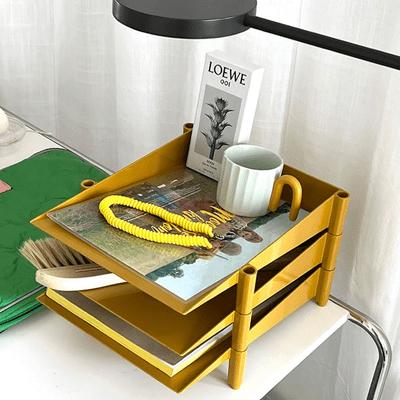 Étagère pour Bureau - OfficeRack™ - Jaune - Ton Confort Maison