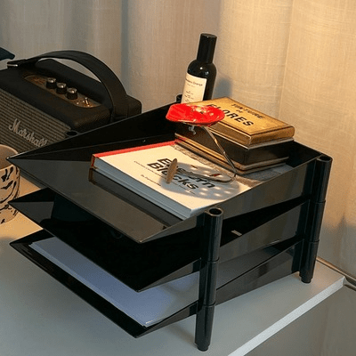 Étagère pour Bureau - OfficeRack™ - Noir - Ton Confort Maison
