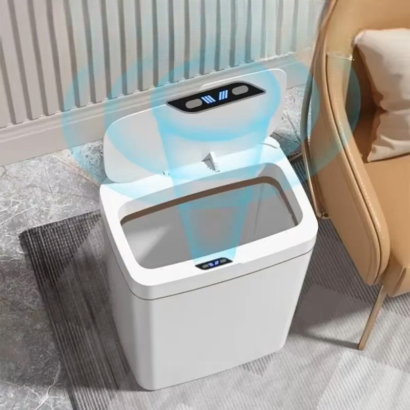 Poubelle Intelligente - TouchFreeBin™ - Blanc - Ton Confort Maison