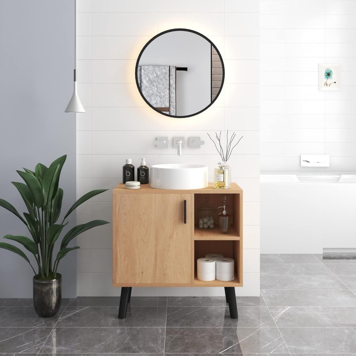 Rangement Sous Évier - UnderSinkCabinet™ - Chêne Clair - Ton Confort Maison